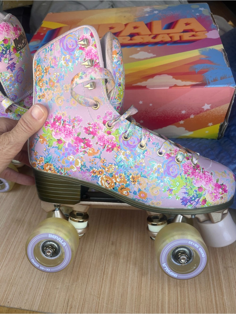 Impala skates  Cythia Rowley floral print size 7 vegan